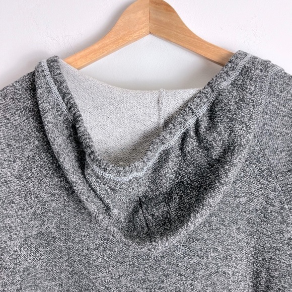 Dog is Good Dog Is My Zen Yoga Tunic Hooded Lightweight Sweatshirt Marled Gray L - Picture 12 of 14